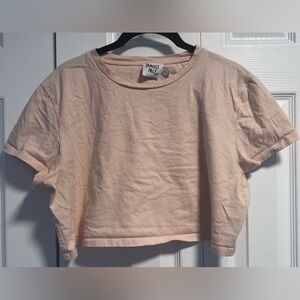 Princess Polly Size 6 Light Pink Short Sleeved Crop Top